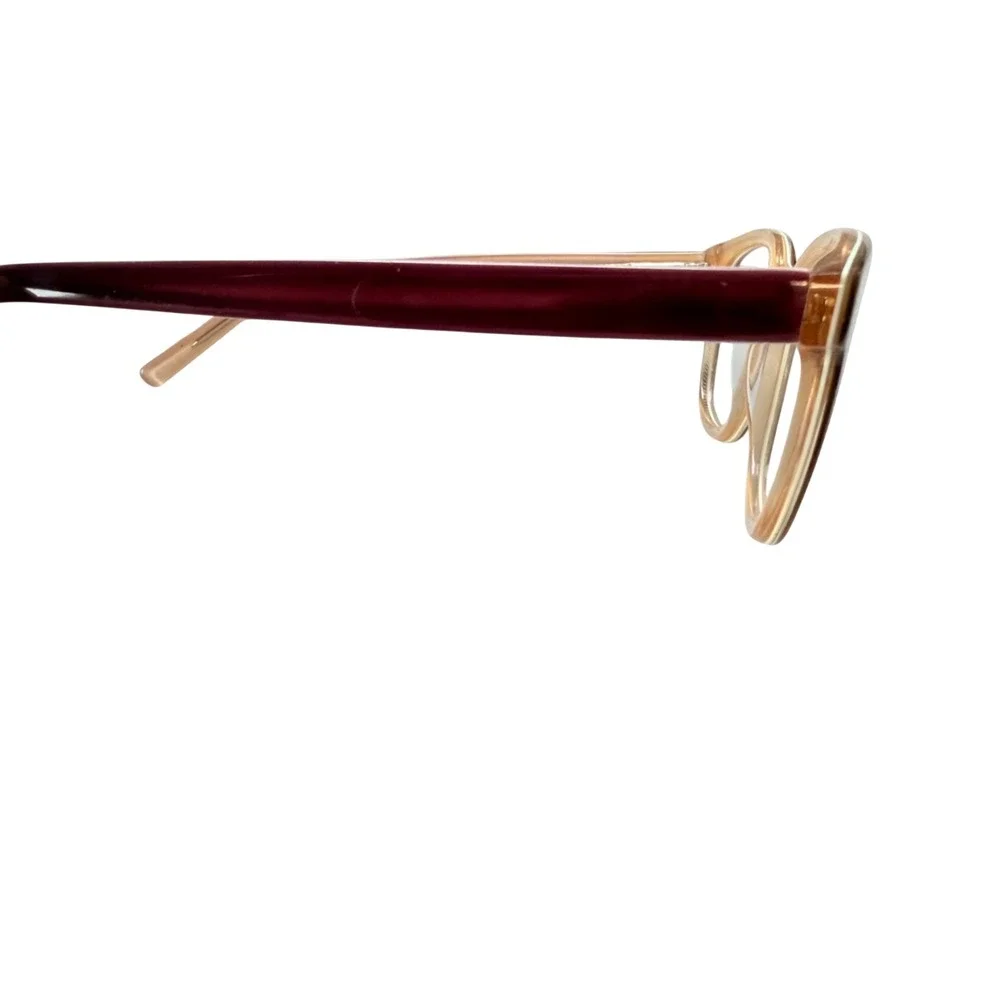 Orbit Eyeglasses Women 49-20-145 Brown Tan Round Optical Frames F91 Woodgrain